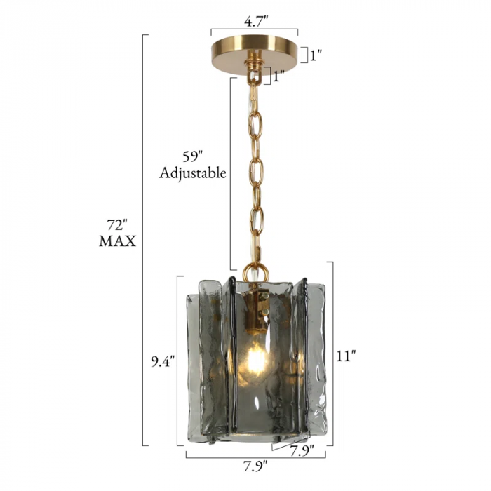 Quitman 1-Light Dimmable Unique / Statement Single Pendant ETL Certified - Image 5