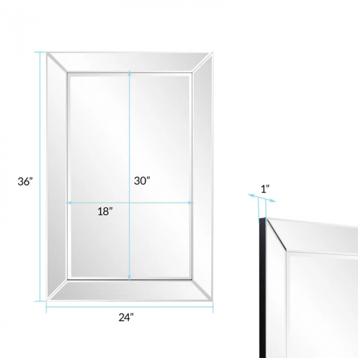 Burriss 24" Clear Beveled Edge Frame Accent Mirror - Image 12