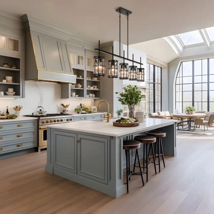 Baconton 5 - Light 45.3"W Kitchen Island Linear Pendant with Crystal Accents - Image 11