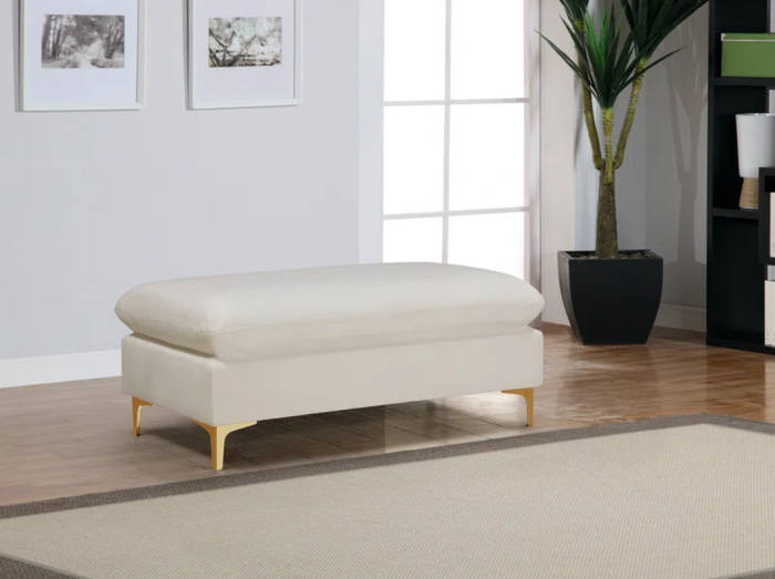 Shumpert Velvet Ottoman - Image 2