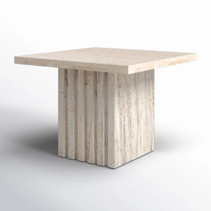 Pristina Tall Square Marble Accent Table - Image 10