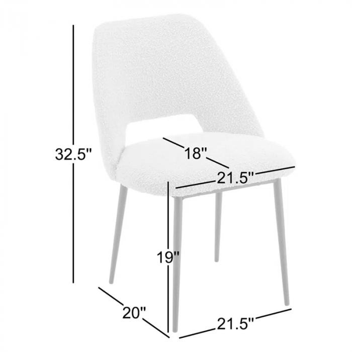 Valdez Boucle Dining Chair - Image 8
