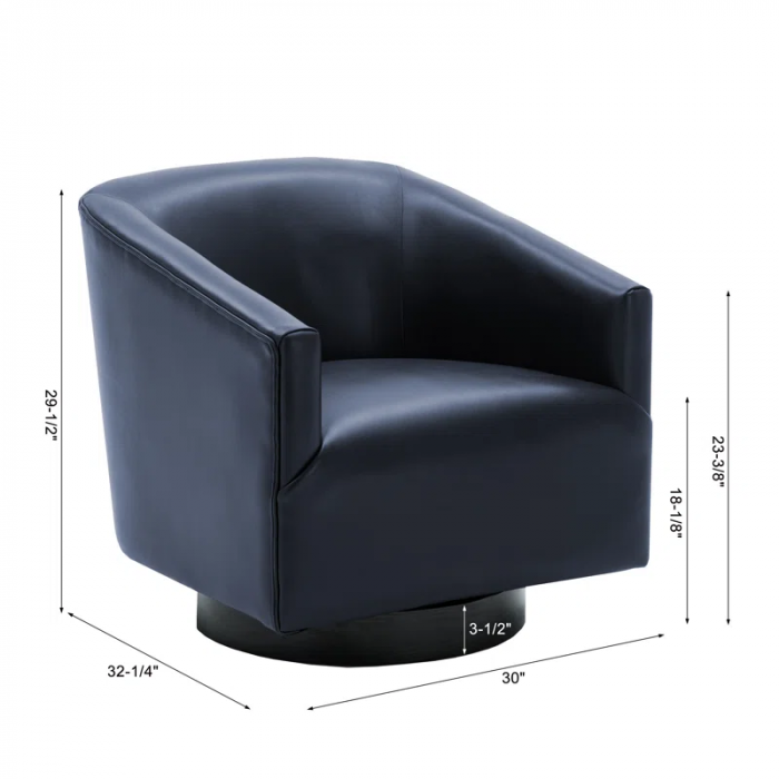 Hall Faux Leather Swivel Barrel Chair - Image 9