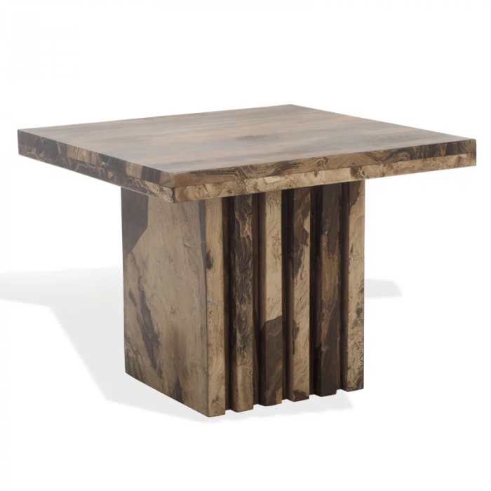 Pristina Tall Square Marble Accent Table - Image 2