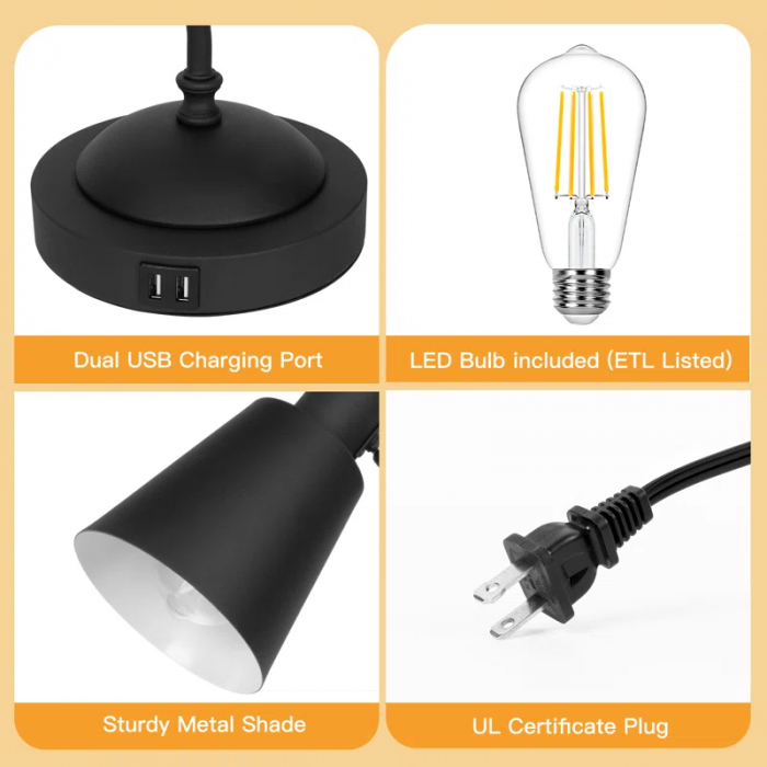 Dimmable Table Lamp with Usb and Touch Control - Image 11