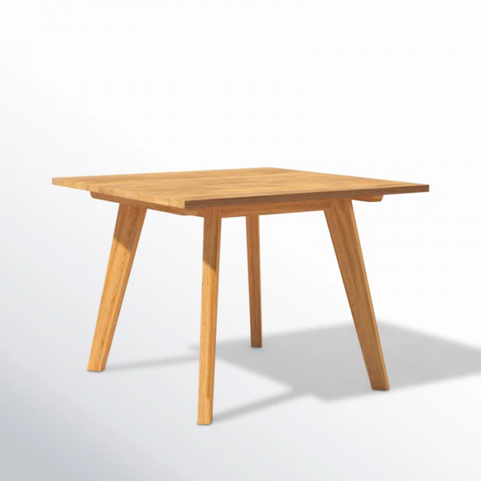 Knightly Square Teak Outdoor Dining Table - Image 2