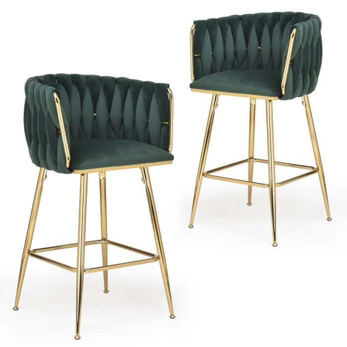 Kristyn Upholstered 25.6'' Counter Stool with Metal Frame - Image 4