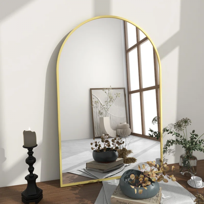 Lilaram Aluminium Alloy Frame Wall Mounted Arch Bathroom / Vanity Mirror - Image 5
