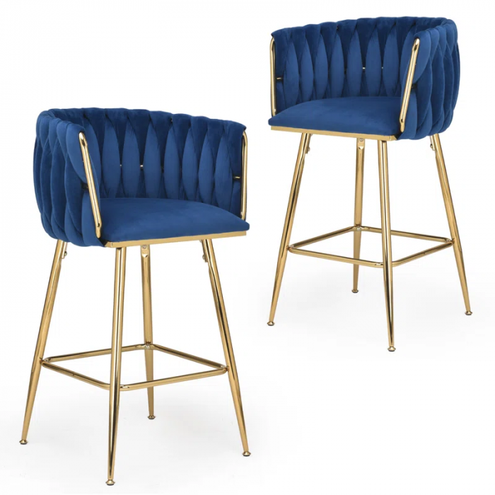 Kristyn Upholstered 25.6'' Counter Stool with Metal Frame - Image 5