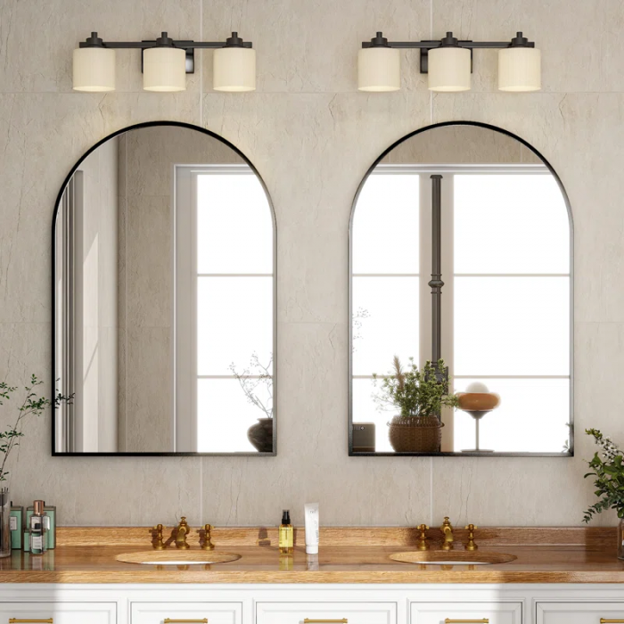 Lilaram Aluminium Alloy Frame Wall Mounted Arch Bathroom / Vanity Mirror - Image 8