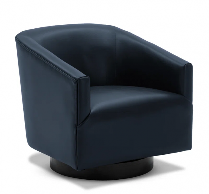 Hall Faux Leather Swivel Barrel Chair - Image 7