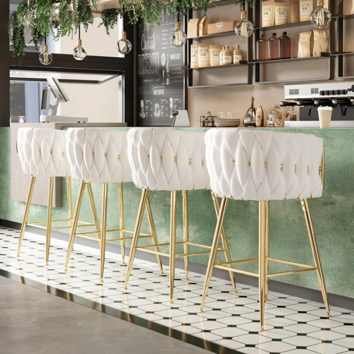 Kristyn Upholstered 25.6'' Counter Stool with Metal Frame - Image 10