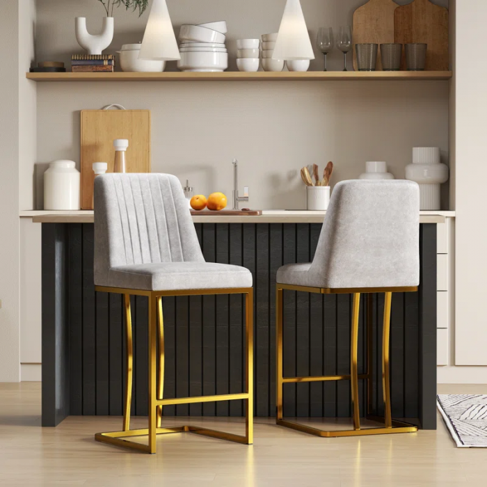 Branchville Upholstered Counter Stool with Metal Frame - Image 4