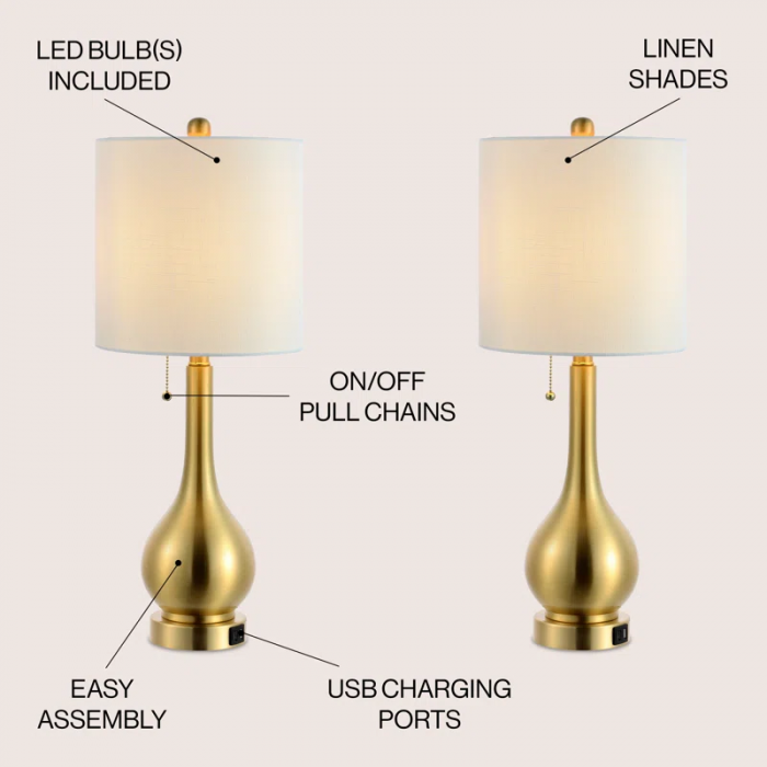 Orford Metal USB Table Lamp - Image 9
