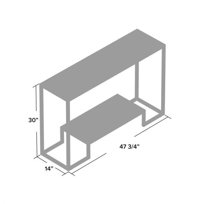 Athena Glass Top Console Table - Image 4