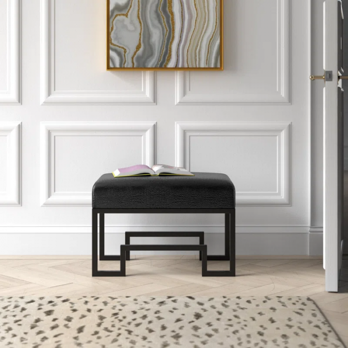 Nimmons 26” Upholstered Stool - Image 5