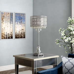 Bevill 28.75"H Polished Silver Glam Table Lamp