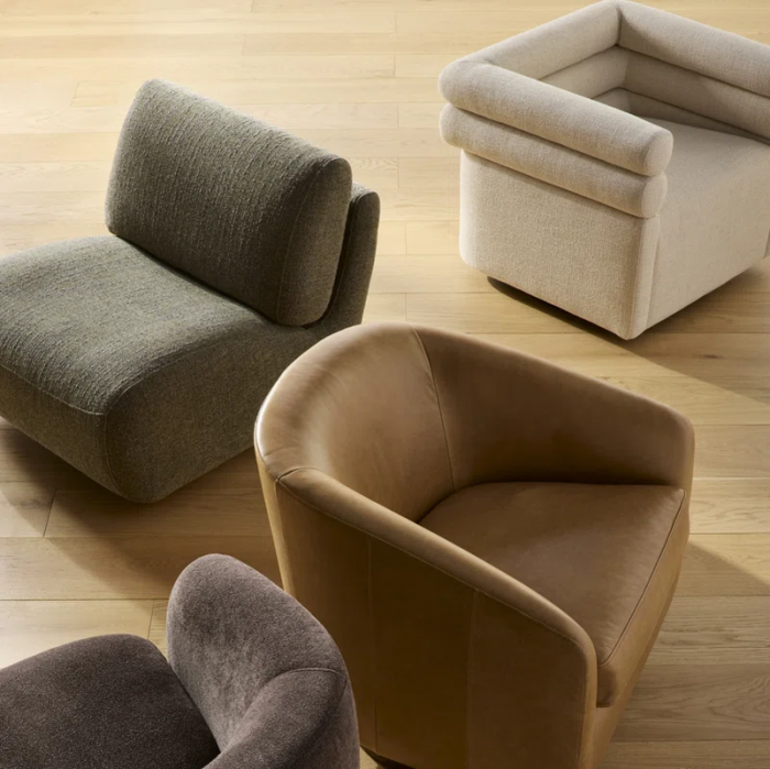 Arve Upholstered Swivel Armchair - Image 7